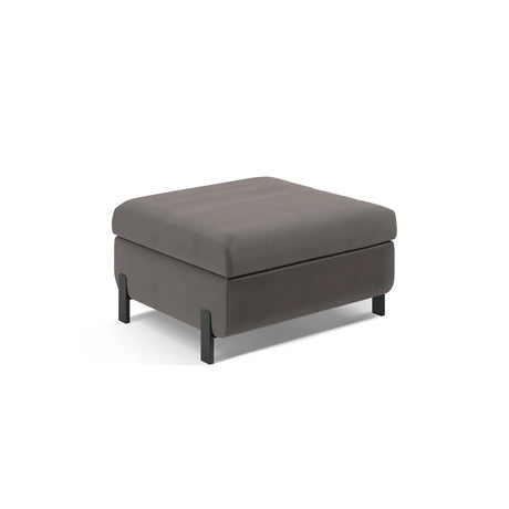 Gloria Pouf mit Bezug aus Samt (Sal17) in Grau, 87x72 cm – Bild 1