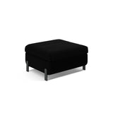 Gloria Pouf mit Bezug aus Samt (Sal19) in Schwarz, 87x72 cm – Bild 1