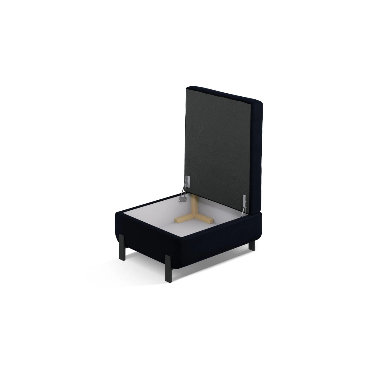 Gloria Pouf mit Bezug aus Samt (Sal5) in Königsblau, 87x72 cm – Bild 3