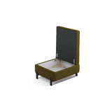 Gloria Pouf mit Bezug aus Samt (Sal8) in Grün, 87x72 cm – Bild 3