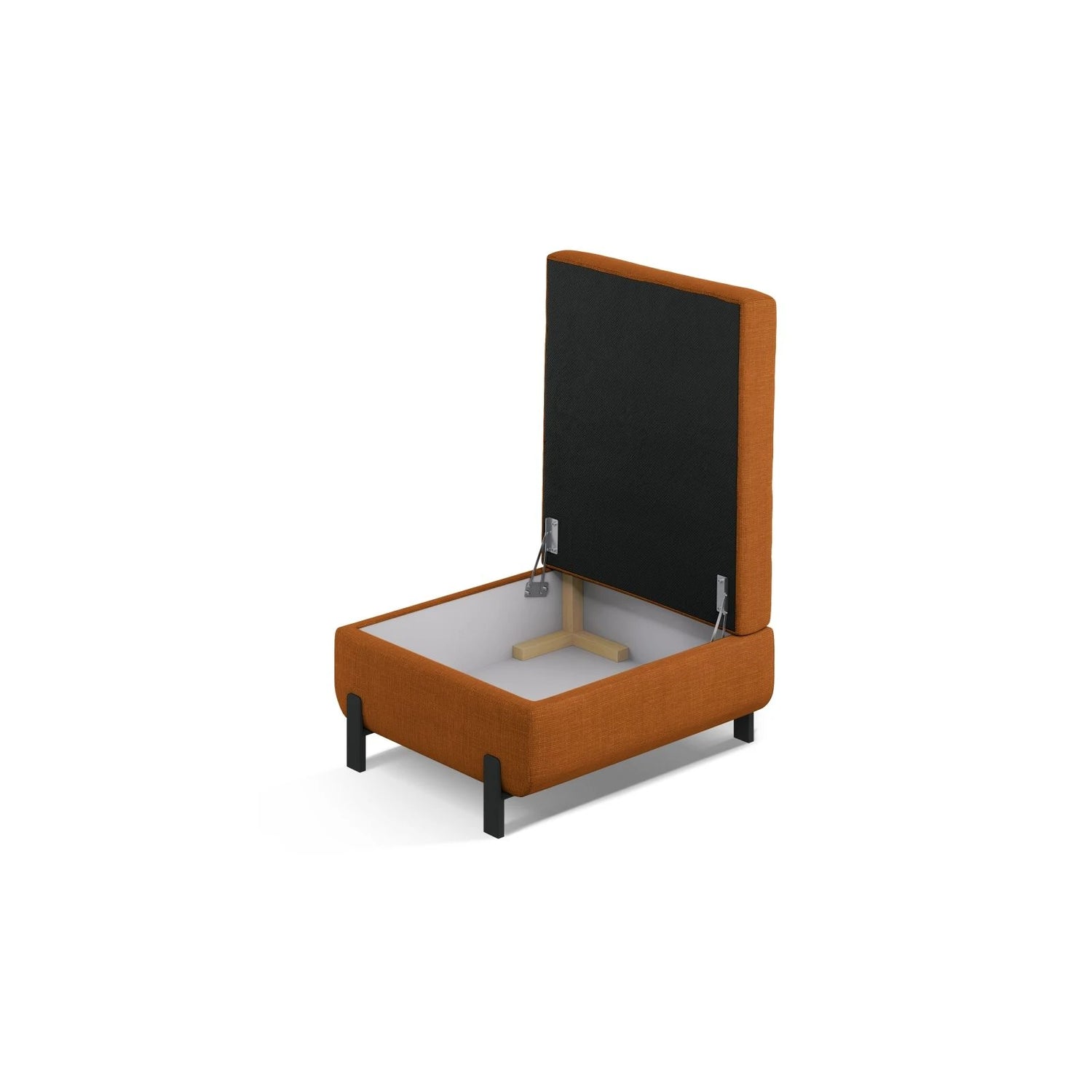 Gloria Pouf mit Bezug aus Strukturierter Stoff (Bjo42) in Ziegel, 87x72 cm – Bild 3
