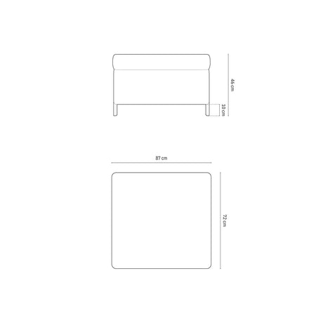 Gloria Pouf mit Bezug aus Strukturierter Stoff (Bjo71) in Mint, 87x72 cm – Bild 2
