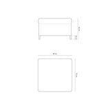 Gloria Pouf mit Bezug aus Strukturierter Stoff (Bjo86) in Blau, 87x72 cm – Bild 2