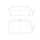 Hailey 3-Sitzer Sofa aus Boucle (Sic30) in Ziegel, 206x102 cm – Bild 2