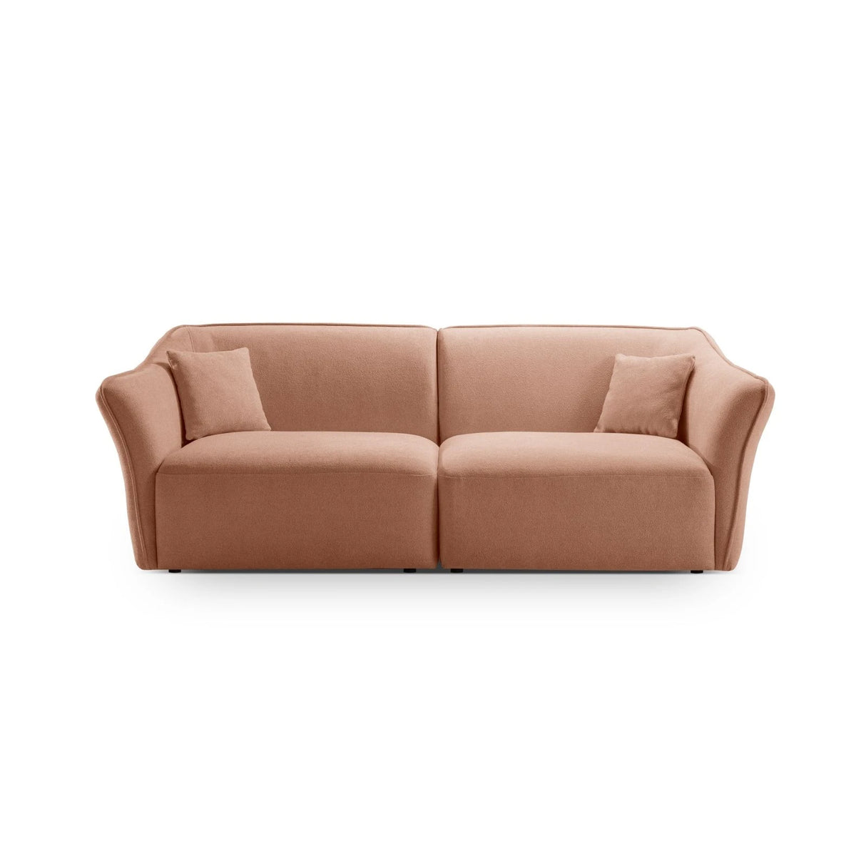Hailey 3-Sitzer Sofa aus Boucle (Sic35) in Peach, 206x102 cm – Bild 1