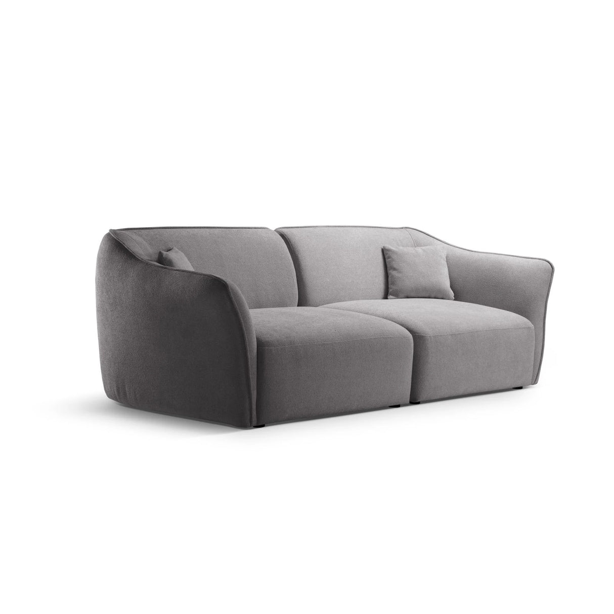 Hailey 3-Sitzer Sofa aus Boucle (Sic75) in Dunkelgrau, 206x102 cm – Bild 3
