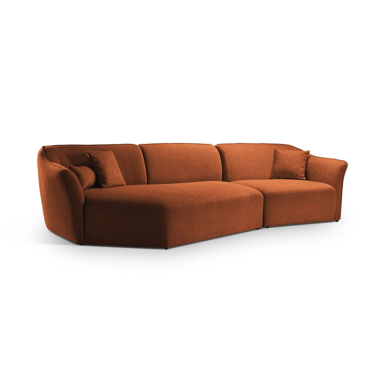 Hailey 5-Sitzer Ecksofa, Linke Seite, aus Boucle (Sic30) in Ziegel, 292x138 cm – Bild 3