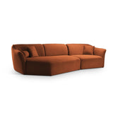 Hailey 5-Sitzer Ecksofa, Linke Seite, aus Boucle (Sic30) in Ziegel, 292x138 cm – Bild 3