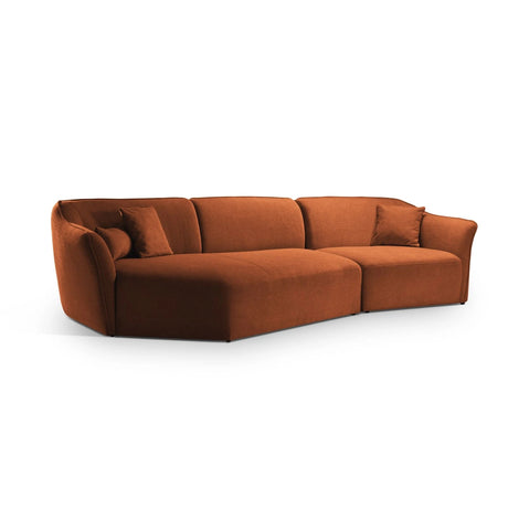 Hailey 5-Sitzer Ecksofa, Linke Seite, aus Boucle (Sic30) in Ziegel, 292x138 cm – Bild 3
