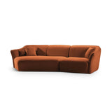 Hailey 5-Sitzer Ecksofa, Linke Seite, aus Boucle (Sic30) in Ziegel, 292x138 cm – Bild 4