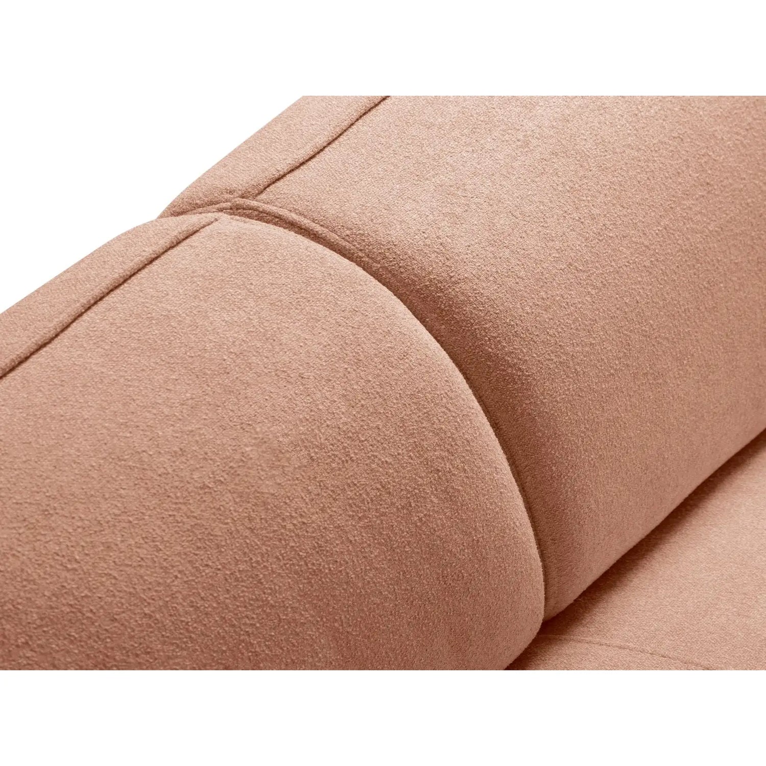 Hailey 5-Sitzer Ecksofa, Linke Seite, aus Boucle (Sic35) in Peach, 292x138 cm – Bild 8