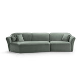 Hailey 5-Sitzer Ecksofa, Linke Seite, aus Boucle (Sic5) in Mint, 292x138 cm – Bild 1