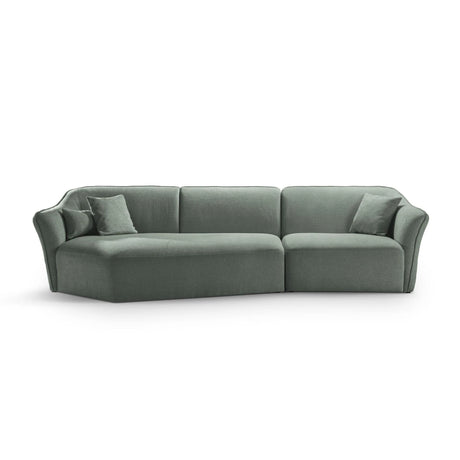 Hailey 5-Sitzer Ecksofa, Linke Seite, aus Boucle (Sic5) in Mint, 292x138 cm – Bild 1