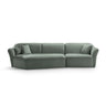 Hailey 5-Sitzer Ecksofa, Linke Seite, aus Boucle (Sic5) in Mint, 292x138 cm – Bild 1
