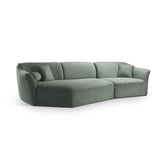 Hailey 5-Sitzer Ecksofa, Linke Seite, aus Boucle (Sic5) in Mint, 292x138 cm – Bild 3