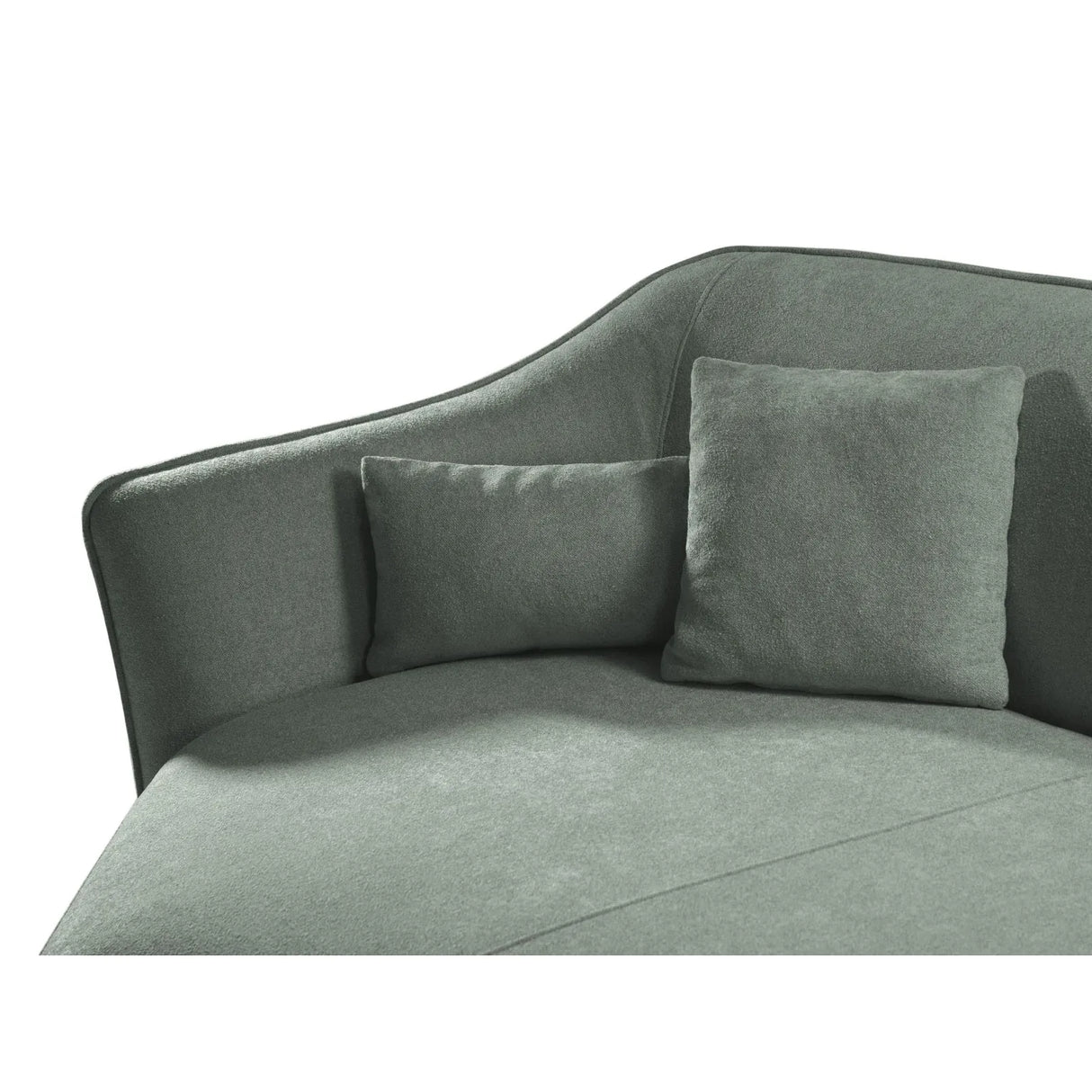 Hailey 5-Sitzer Ecksofa, Linke Seite, aus Boucle (Sic5) in Mint, 292x138 cm – Bild 7