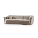 Hailey 5-Sitzer Ecksofa, Linke Seite, aus Boucle (Sic50) in Dunkelbeige, 292x138 cm – Bild 4