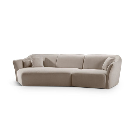 Hailey 5-Sitzer Ecksofa, Linke Seite, aus Boucle (Sic50) in Dunkelbeige, 292x138 cm – Bild 4