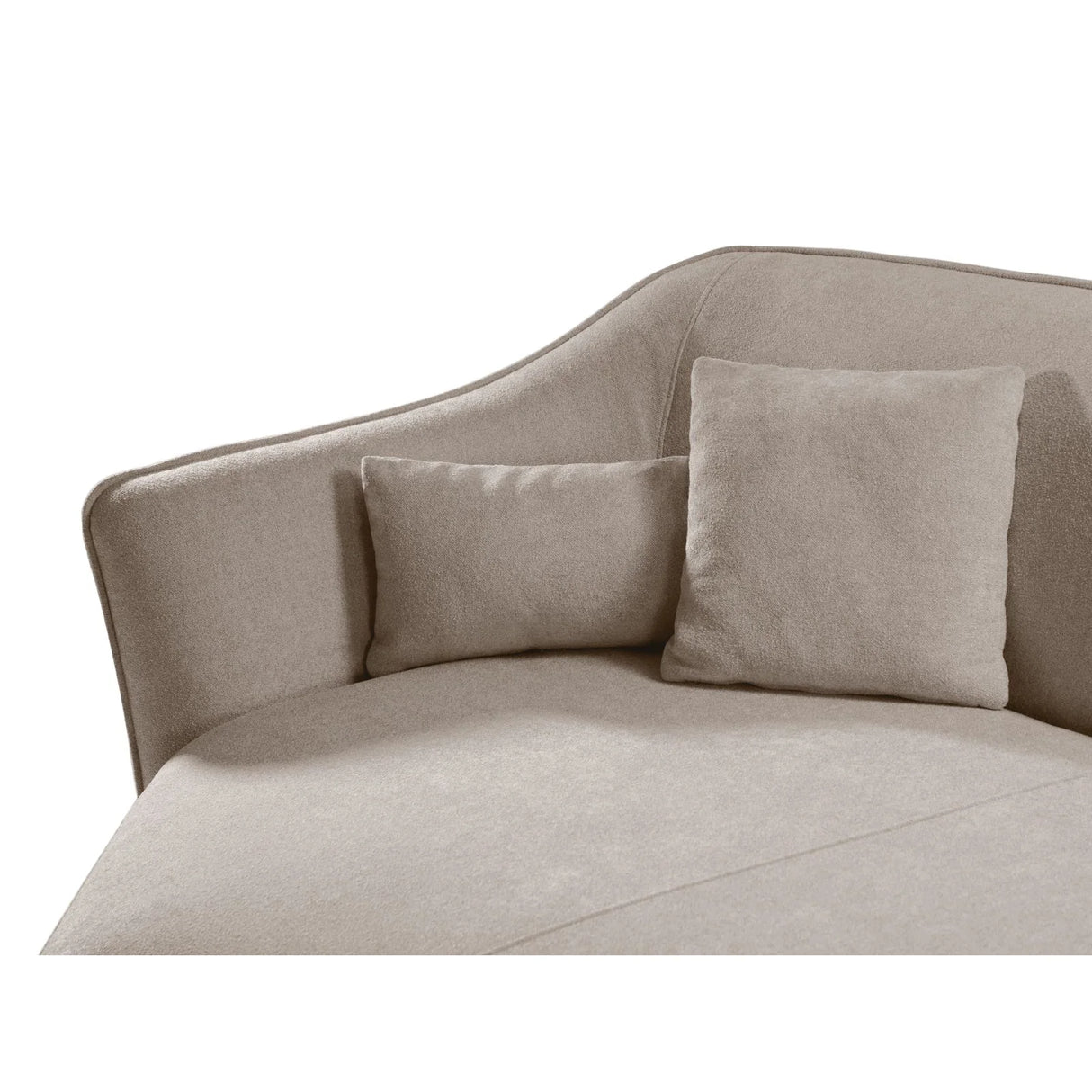 Hailey 5-Sitzer Ecksofa, Linke Seite, aus Boucle (Sic50) in Dunkelbeige, 292x138 cm – Bild 7