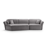 Hailey 5-Sitzer Ecksofa, Linke Seite, aus Boucle (Sic75) in Dunkelgrau, 292x138 cm – Bild 1