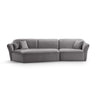 Hailey 5-Sitzer Ecksofa, Linke Seite, aus Boucle (Sic75) in Dunkelgrau, 292x138 cm – Bild 1