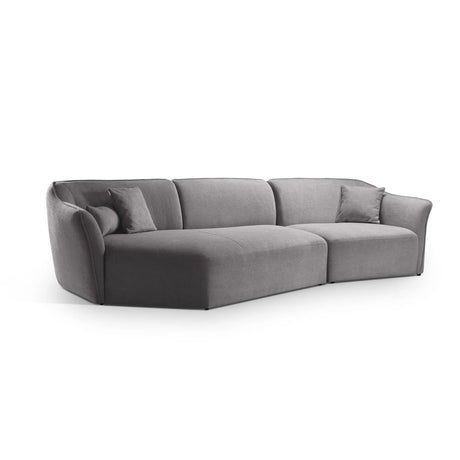 Hailey 5-Sitzer Ecksofa, Linke Seite, aus Boucle (Sic75) in Dunkelgrau, 292x138 cm – Bild 3