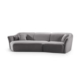 Hailey 5-Sitzer Ecksofa, Linke Seite, aus Boucle (Sic75) in Dunkelgrau, 292x138 cm – Bild 4