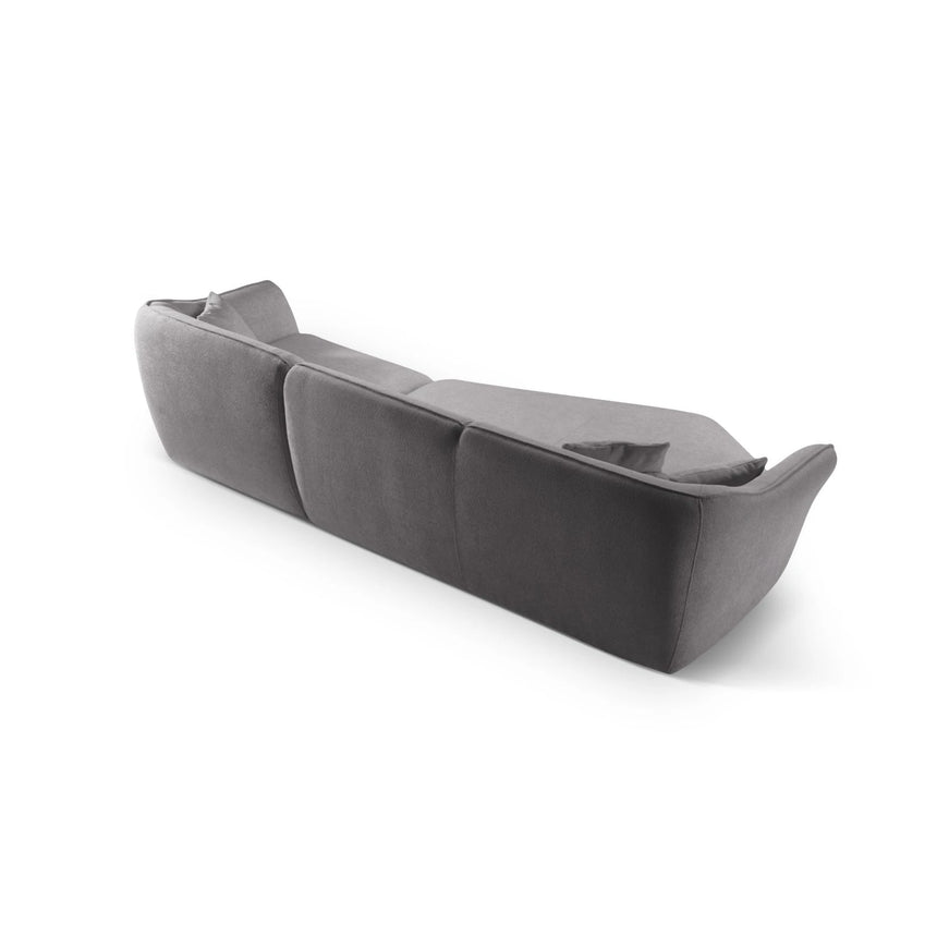 Hailey 5-Sitzer Ecksofa, Linke Seite, aus Boucle (Sic75) in Dunkelgrau, 292x138 cm – Bild 6