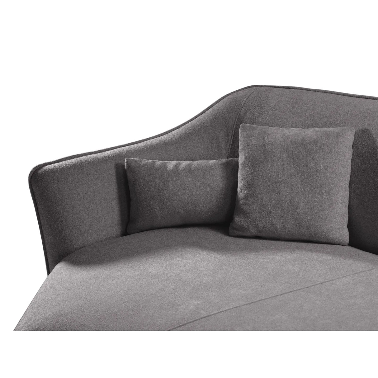 Hailey 5-Sitzer Ecksofa, Linke Seite, aus Boucle (Sic75) in Dunkelgrau, 292x138 cm – Bild 7