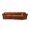 Hailey 5-Sitzer Ecksofa, Rechte Seite, aus Boucle (Sic30) in Ziegel, 292x138 cm – Bild 1