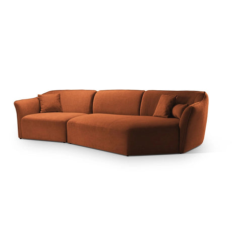 Hailey 5-Sitzer Ecksofa, Rechte Seite, aus Boucle (Sic30) in Ziegel, 292x138 cm – Bild 3