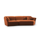 Hailey 5-Sitzer Ecksofa, Rechte Seite, aus Boucle (Sic30) in Ziegel, 292x138 cm – Bild 4