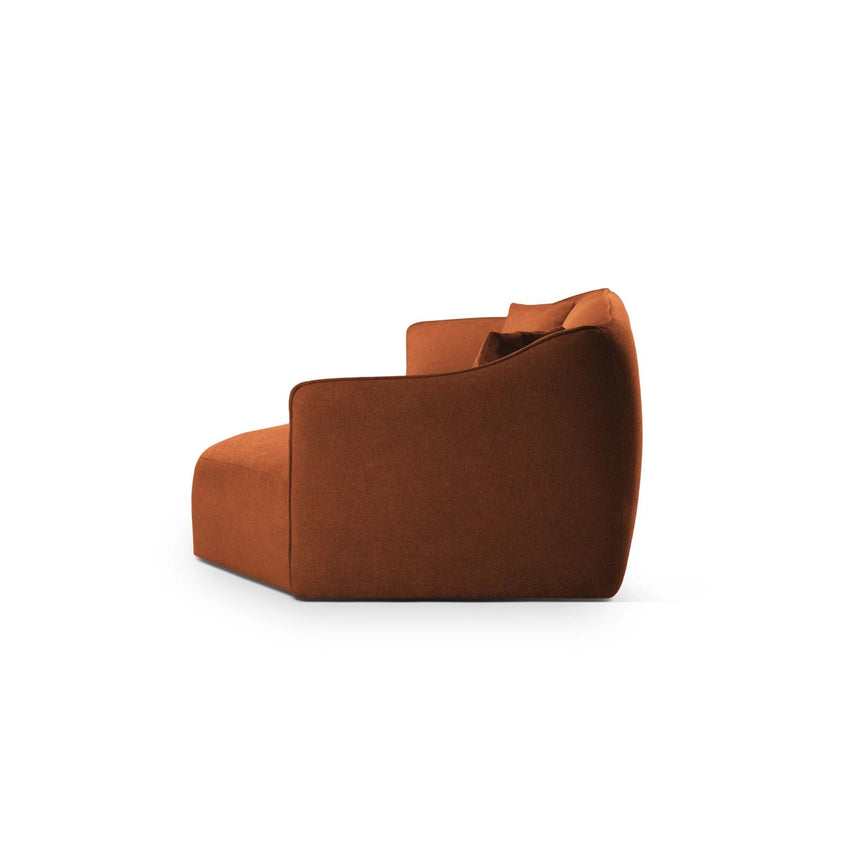 Hailey 5-Sitzer Ecksofa, Rechte Seite, aus Boucle (Sic30) in Ziegel, 292x138 cm – Bild 5