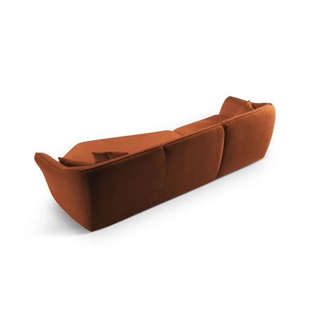 Hailey 5-Sitzer Ecksofa, Rechte Seite, aus Boucle (Sic30) in Ziegel, 292x138 cm – Bild 6