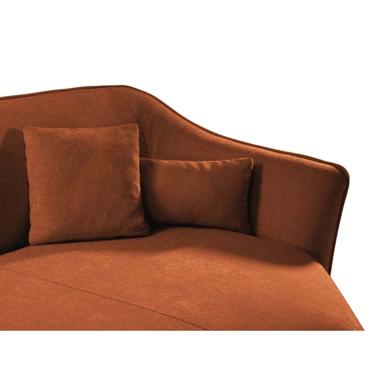 Hailey 5-Sitzer Ecksofa, Rechte Seite, aus Boucle (Sic30) in Ziegel, 292x138 cm – Bild 7