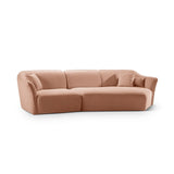 Hailey 5-Sitzer Ecksofa, Rechte Seite, aus Boucle (Sic35) in Peach, 292x138 cm – Bild 4