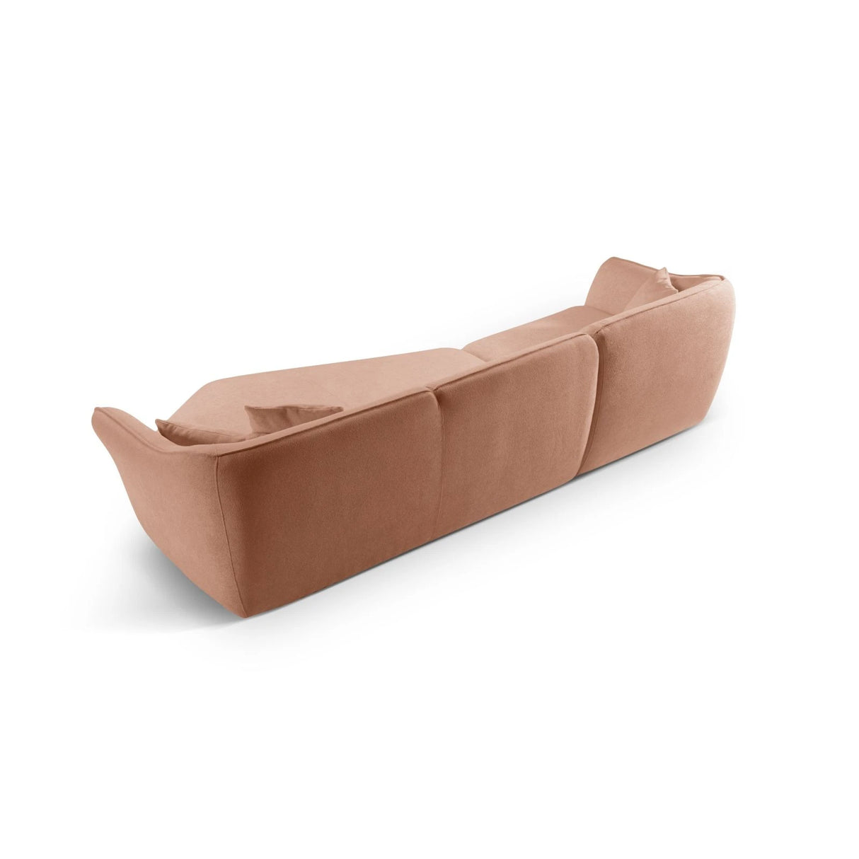 Hailey 5-Sitzer Ecksofa, Rechte Seite, aus Boucle (Sic35) in Peach, 292x138 cm – Bild 6