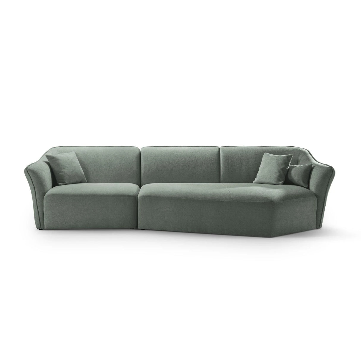 Hailey 5-Sitzer Ecksofa, Rechte Seite, aus Boucle (Sic5) in Mint, 292x138 cm – Bild 1