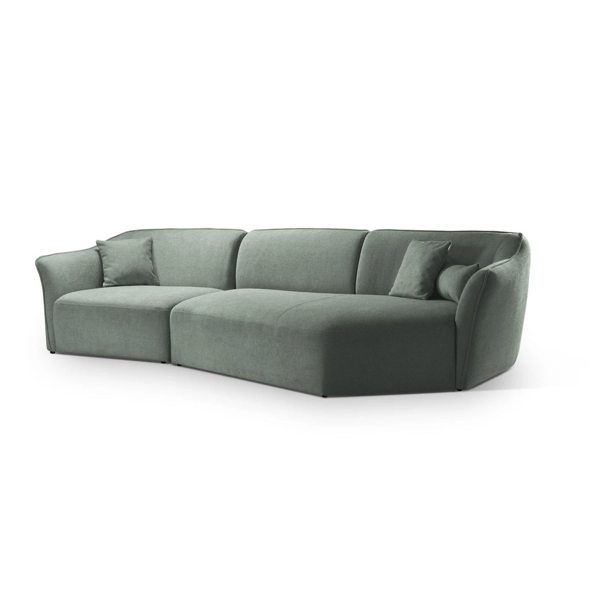 Hailey 5-Sitzer Ecksofa, Rechte Seite, aus Boucle (Sic5) in Mint, 292x138 cm – Bild 3