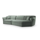 Hailey 5-Sitzer Ecksofa, Rechte Seite, aus Boucle (Sic5) in Mint, 292x138 cm – Bild 3