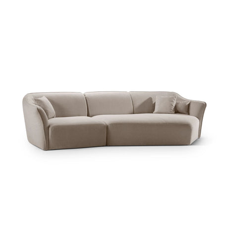 Hailey 5-Sitzer Ecksofa, Rechte Seite, aus Boucle (Sic50) in Dunkelbeige, 292x138 cm – Bild 4