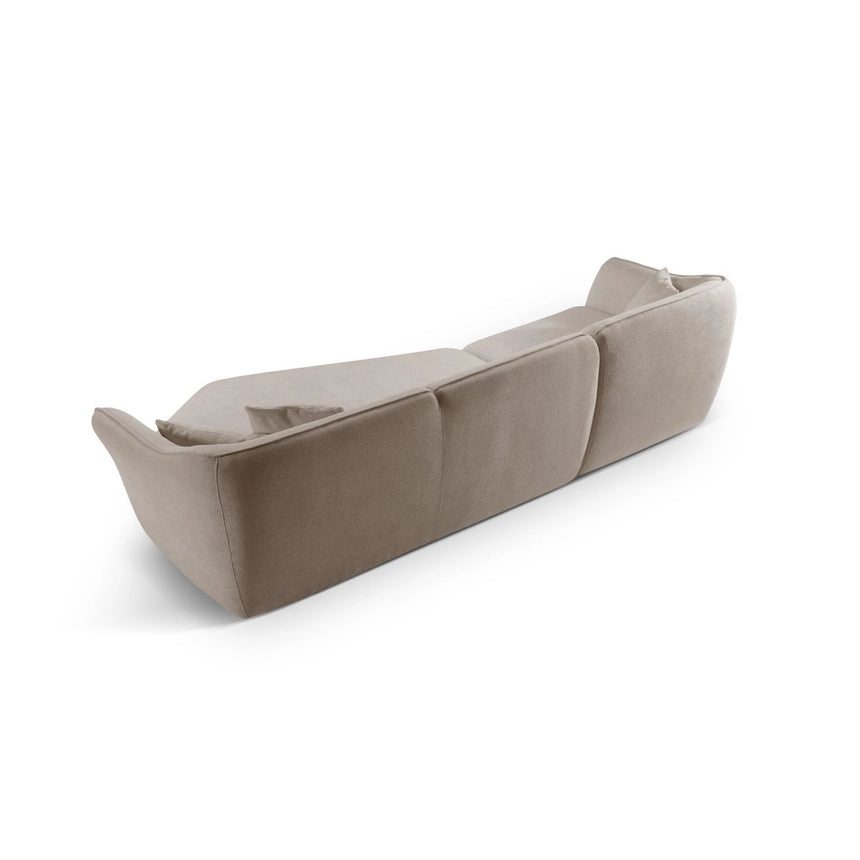 Hailey 5-Sitzer Ecksofa, Rechte Seite, aus Boucle (Sic50) in Dunkelbeige, 292x138 cm – Bild 6