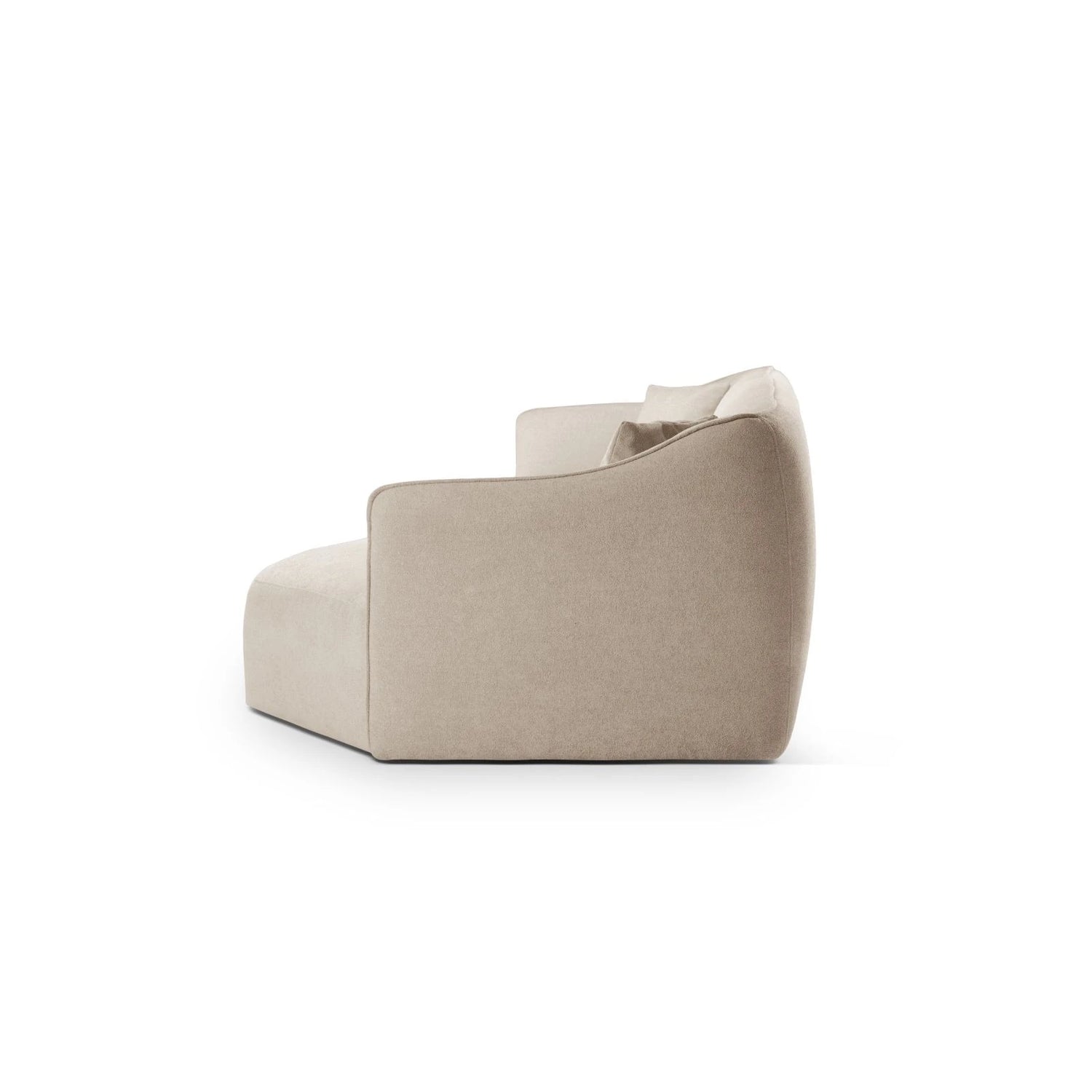Hailey 5-Sitzer Ecksofa, Rechte Seite, aus Boucle (Sic55) in Leichtes Beige, 292x138 cm – Bild 5