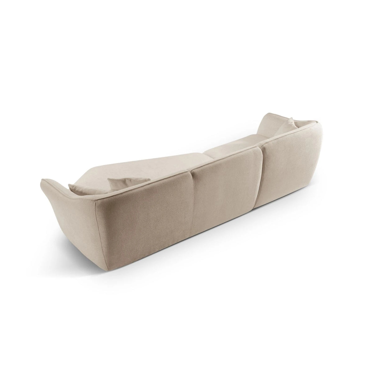 Hailey 5-Sitzer Ecksofa, Rechte Seite, aus Boucle (Sic55) in Leichtes Beige, 292x138 cm – Bild 6