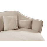 Hailey 5-Sitzer Ecksofa, Rechte Seite, aus Boucle (Sic55) in Leichtes Beige, 292x138 cm – Bild 7