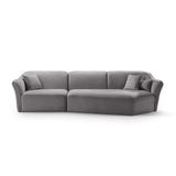 Hailey 5-Sitzer Ecksofa, Rechte Seite, aus Boucle (Sic75) in Dunkelgrau, 292x138 cm – Bild 1