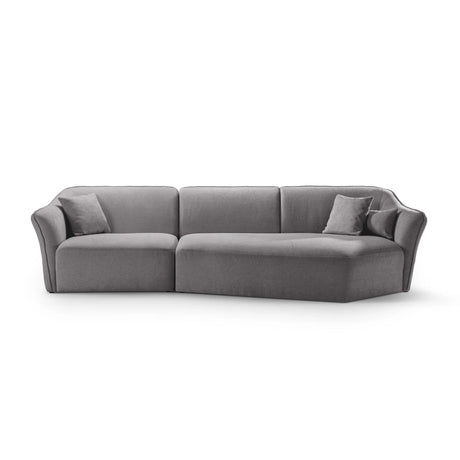 Hailey 5-Sitzer Ecksofa, Rechte Seite, aus Boucle (Sic75) in Dunkelgrau, 292x138 cm – Bild 1