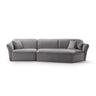 Hailey 5-Sitzer Ecksofa, Rechte Seite, aus Boucle (Sic75) in Dunkelgrau, 292x138 cm – Bild 1