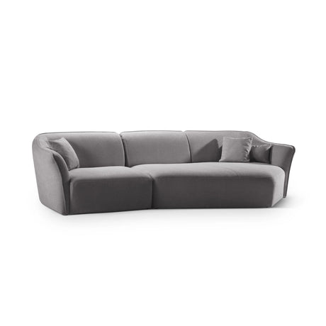 Hailey 5-Sitzer Ecksofa, Rechte Seite, aus Boucle (Sic75) in Dunkelgrau, 292x138 cm – Bild 4