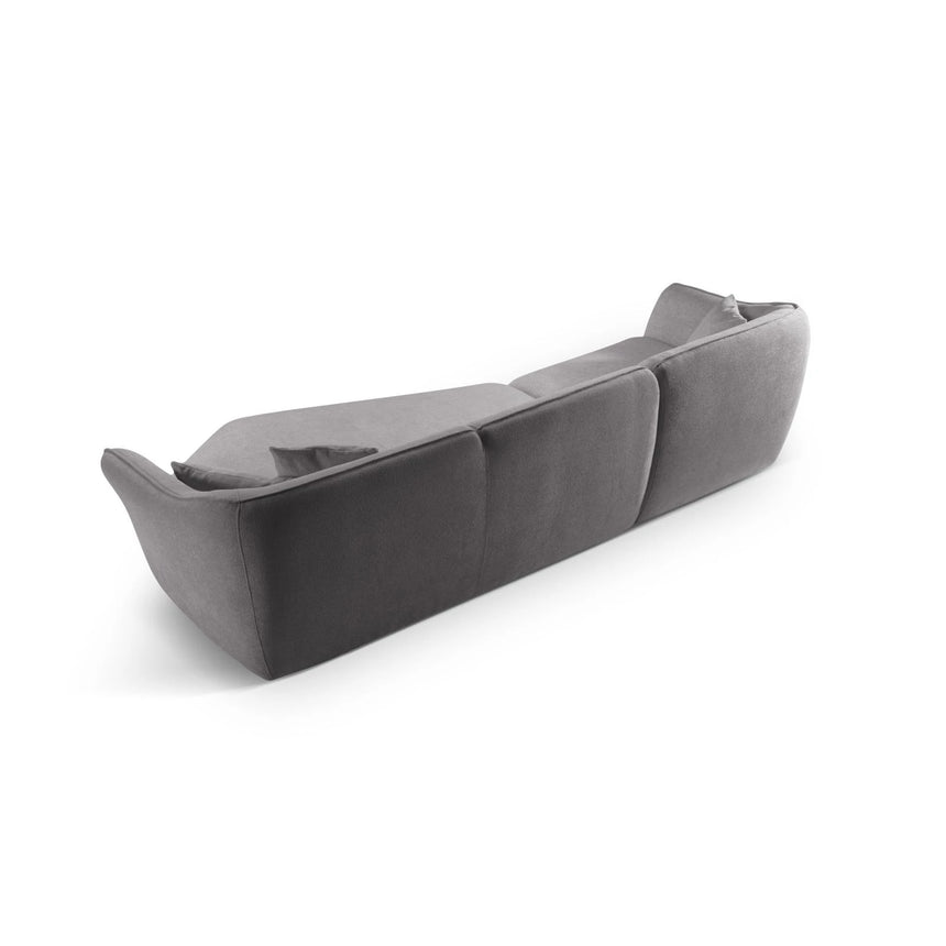Hailey 5-Sitzer Ecksofa, Rechte Seite, aus Boucle (Sic75) in Dunkelgrau, 292x138 cm – Bild 6